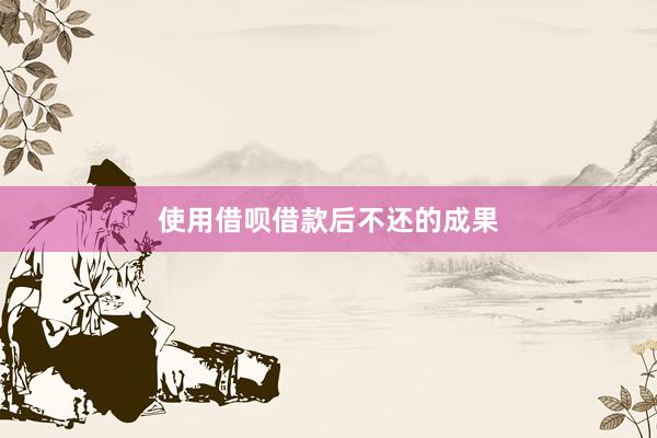 使用借呗借款后不还的成果
